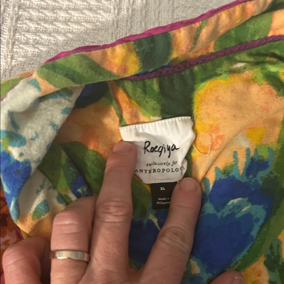 Anthropologie Vibrant Floral Pajama Set - Picture 2 of 5